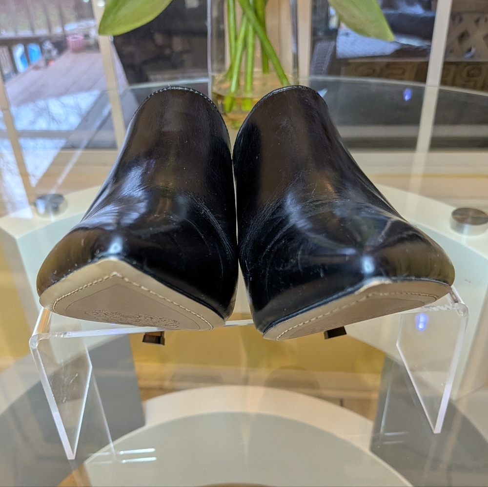 Vince Camuto Black Leather Heeled Mules 8.5 - Picture 4 of 8